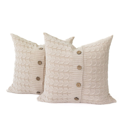 18x18" Sweater Weather Throw Pillow Covers - Maison Des Garçon